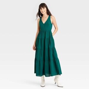Universal Thread Green Tiered Maxi Dress